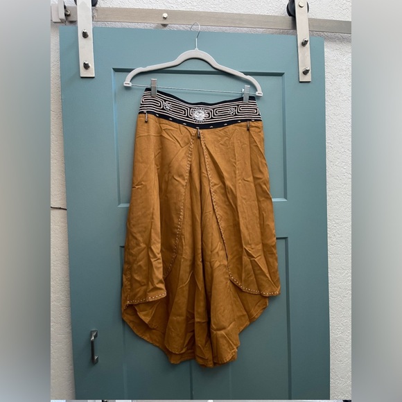 M110 // Y2K Vintage Handmade Thailand Boho Embellished Pants // One Size - Picture 5 of 8